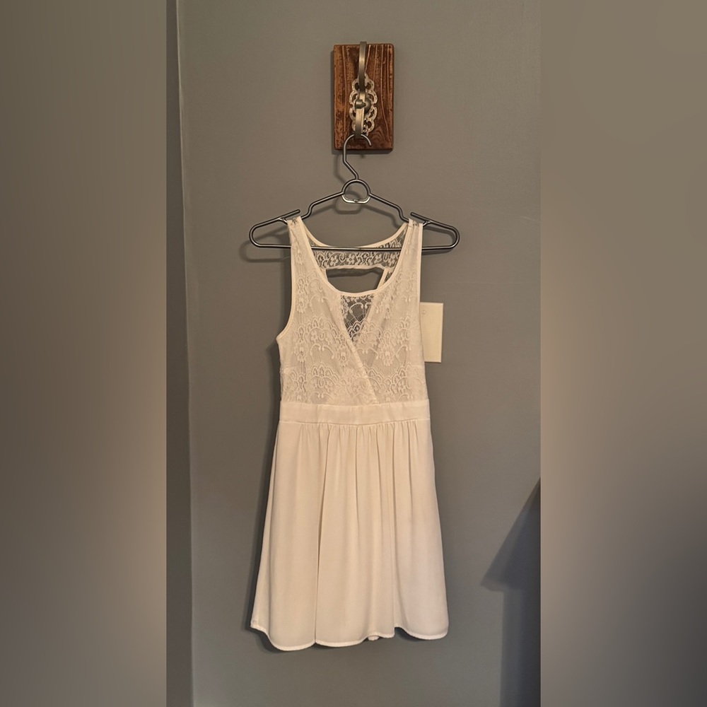 Charlotte Russe White Lace Mini Dress